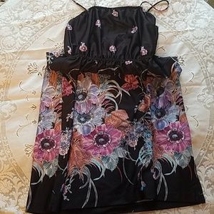 Vintage silk 70s sleeveless dress+ jacket